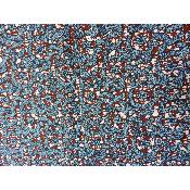 Tissu wax Africain bleu géométrique fleur coton imprimé 180 cm sur 110 cm 