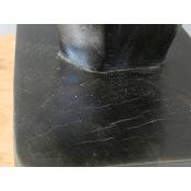 Sculpture Virile Tête réaliste masculine africaine contemporain, 33 cm 12.99"