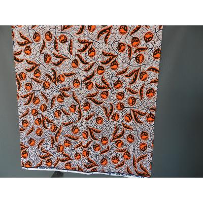 Tissu wax African cerise fleur coton imprimé 180 cm sur 110 cm 