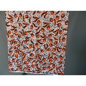 Tissu wax African cerise fleur coton imprimé 180 cm sur 110 cm 